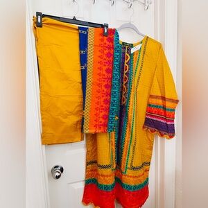 Vibrant Multicolor Traditional Outfit 3 pc